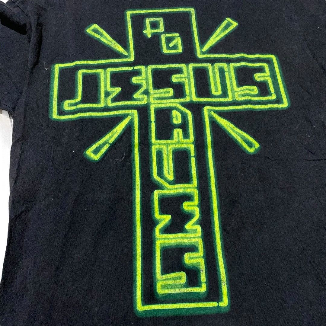 Other PG jesus saves satan takes neon black t-shirt Size US M / EU 48-50 / 2 - 3 Thumbnail