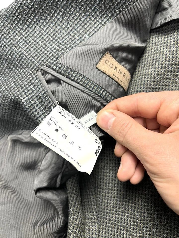 Corneliani Corneliani ID Tweed Blazer Dark Gray Slim Fit – Size 52R Size 52L - 13 Thumbnail