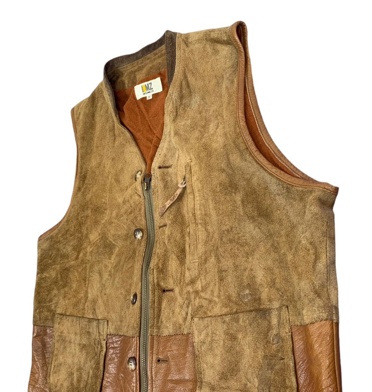 Designer × Genuine Leather VINTAGE INTERMEZO SUEDE LEATHER VEST JACKET Size US M / EU 48-50 / 2 - 3 Thumbnail