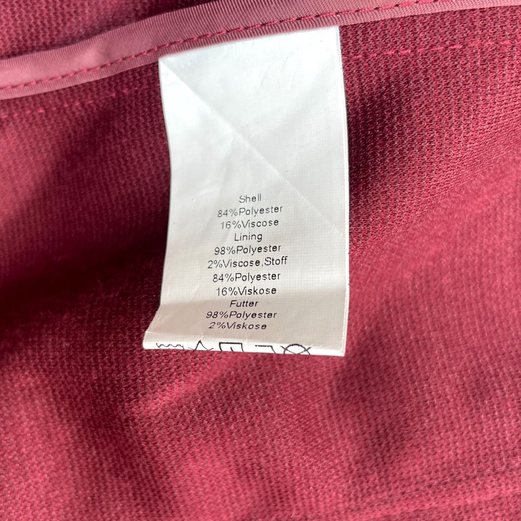 Vintage VINTAGE Paul Jones PJ Jacket Mens XL Red Blazer Coat Single-Breasted Two-Button 4-Button Notch Lapel Business Casual Formal DressClassic Style: Tuxedo Size 46R - 5 Thumbnail
