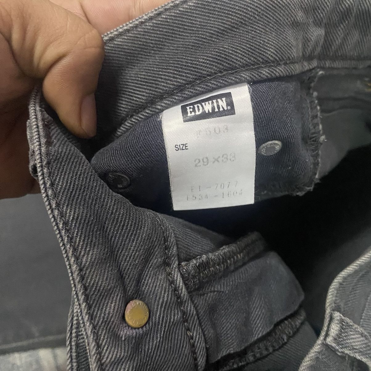 Vintage Vintage Japanese Edwin 503 13oz Faded Black Flex Denim Jeans Size US 29 - 7 Thumbnail