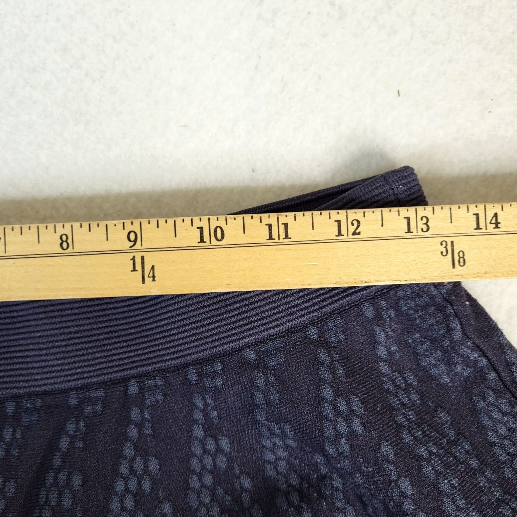 Rebecca Taylor Rebecca Taylor Women's Knit Short Skirt Navy Blue M Flare Stretch Pattern Floral Vintage No Size 32" / US 10 / IT 46 - 5 Thumbnail