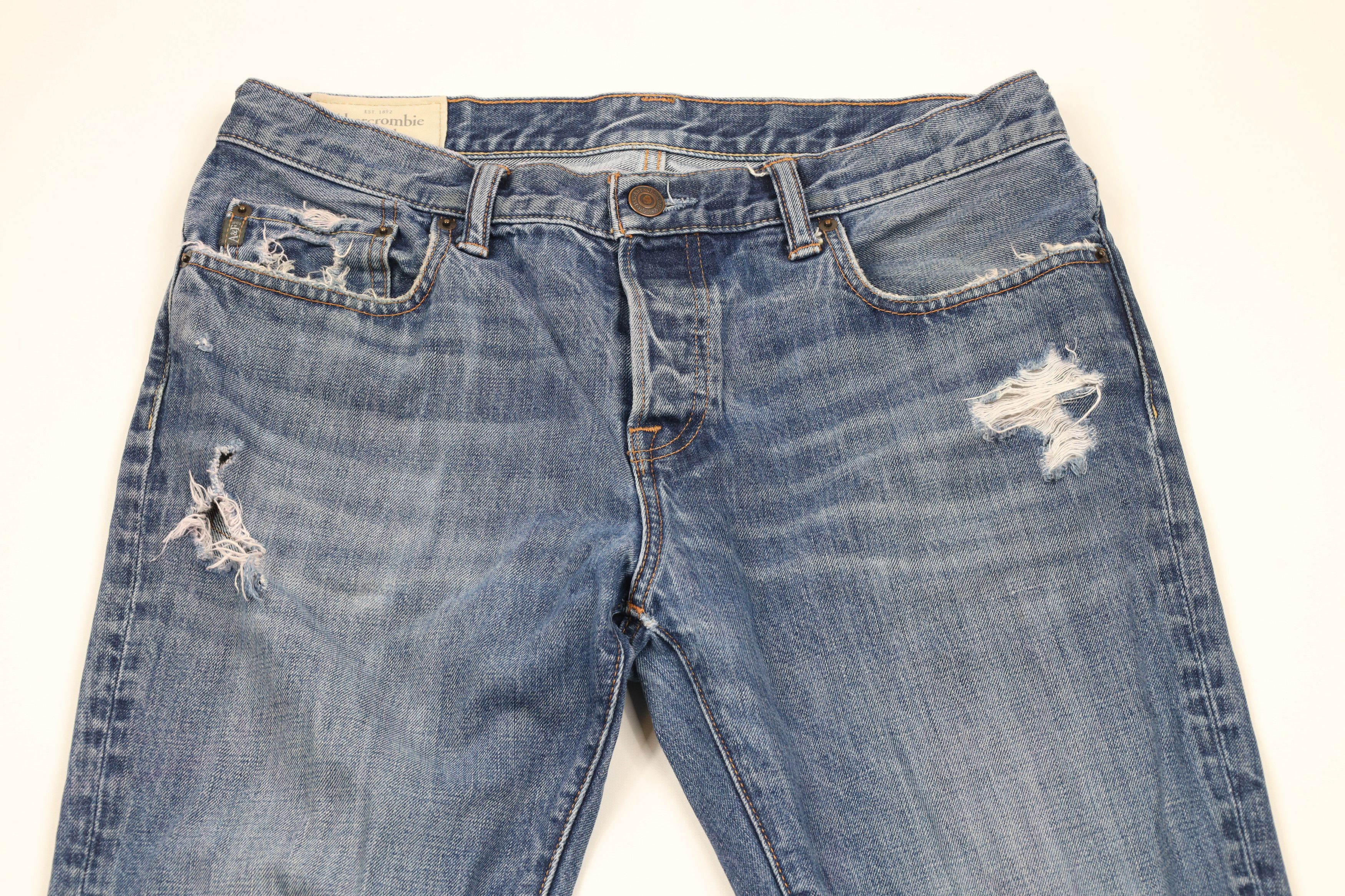 Abercrombie & Fitch × Vintage Vintage Abercrombie & Fitch Slim Straight Button Fly Jeans Size US 33 - 2 Thumbnail