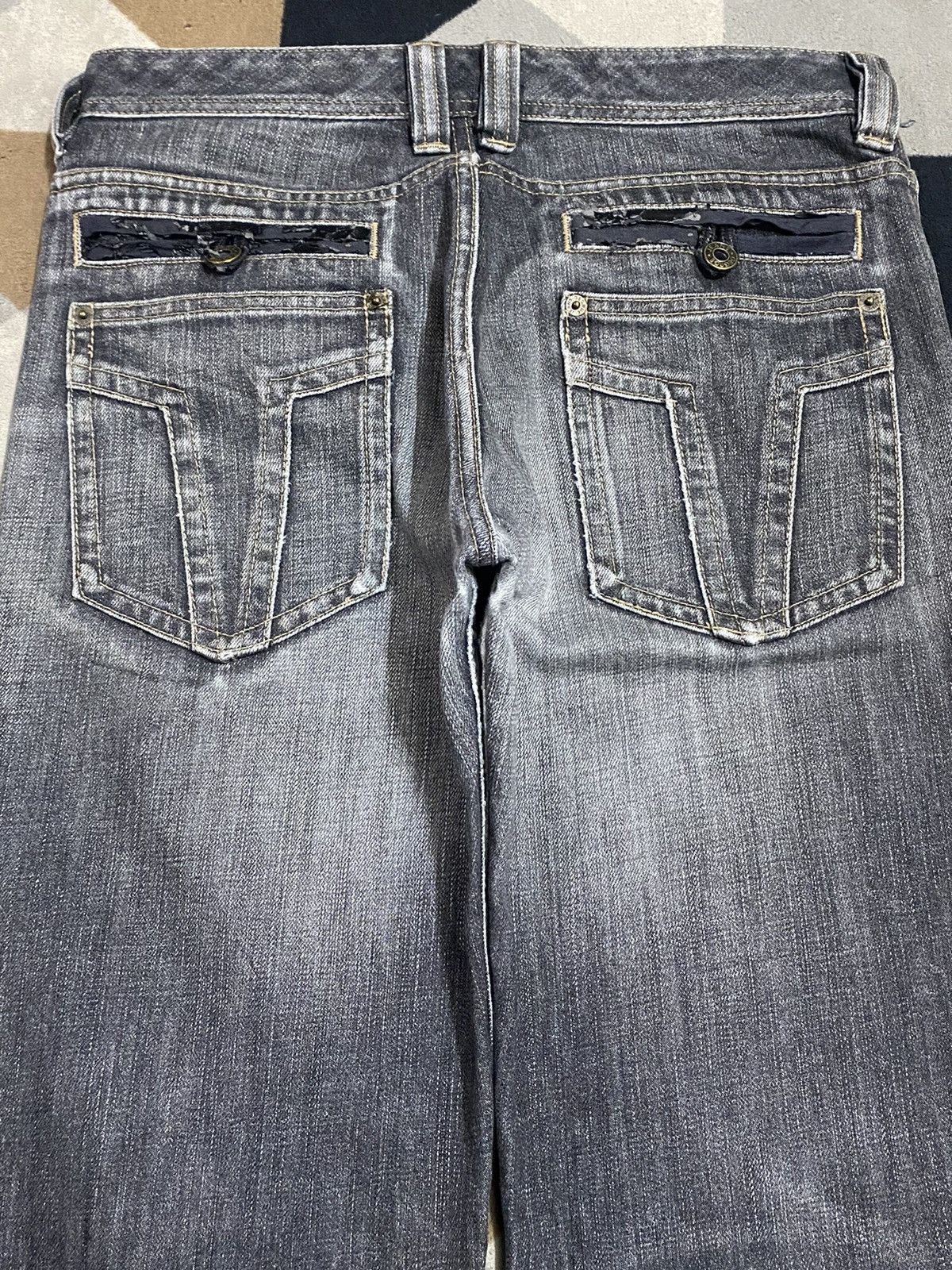 George Vtg JapaneseBrands George Black Denim Whisker Loose Jeans Size US 32 / EU 48 - 4 Thumbnail