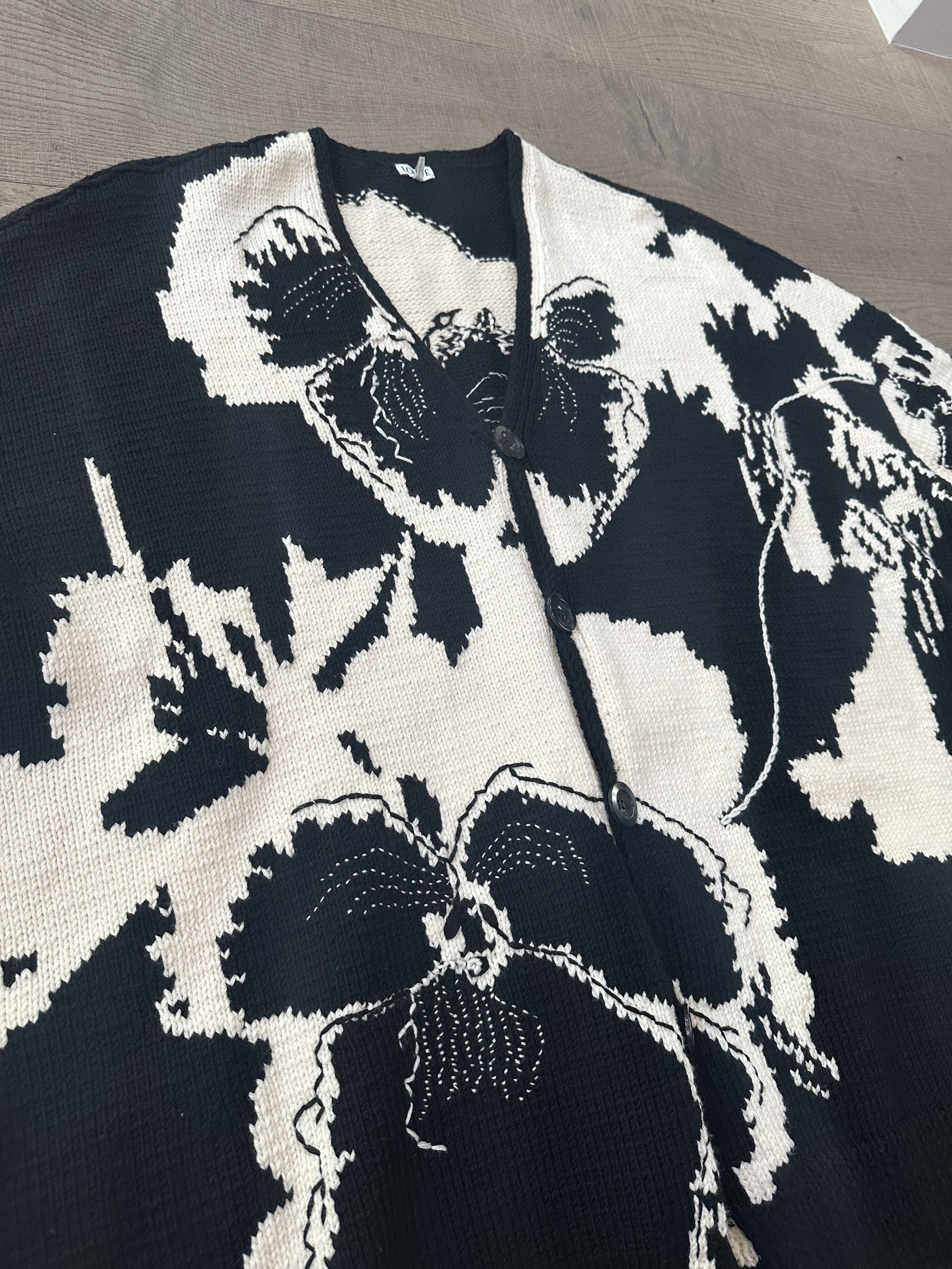 Loewe Loewe x Joe Brainard Edition Wool Intarsia Pansies Cardigan Size US M / EU 48-50 / 2 - 4 Thumbnail