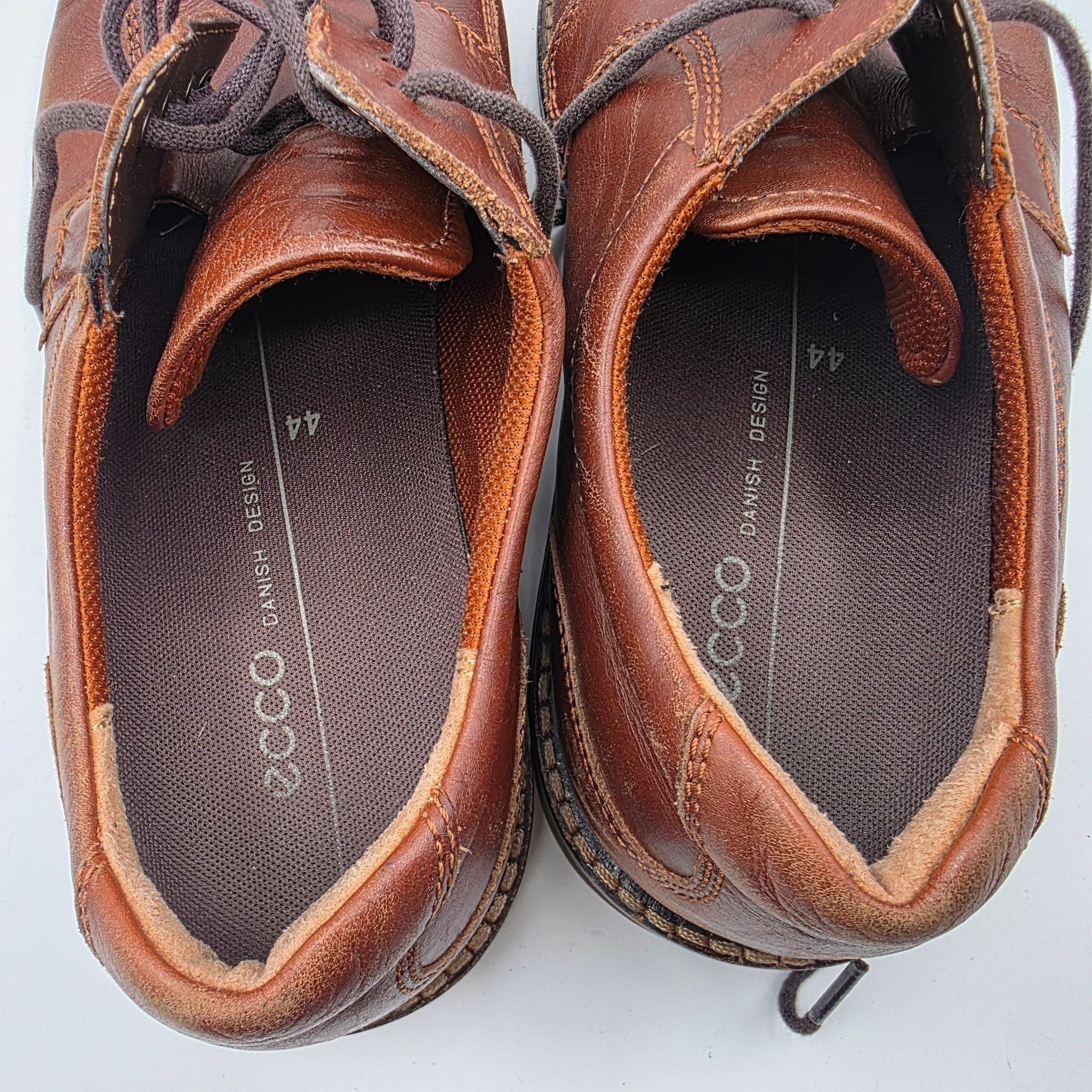 Ecco Ecco Brown Leather Mens Dress Shoes Size 11 Lace Up Comforta Size US 11 / EU 44 - 14 Thumbnail