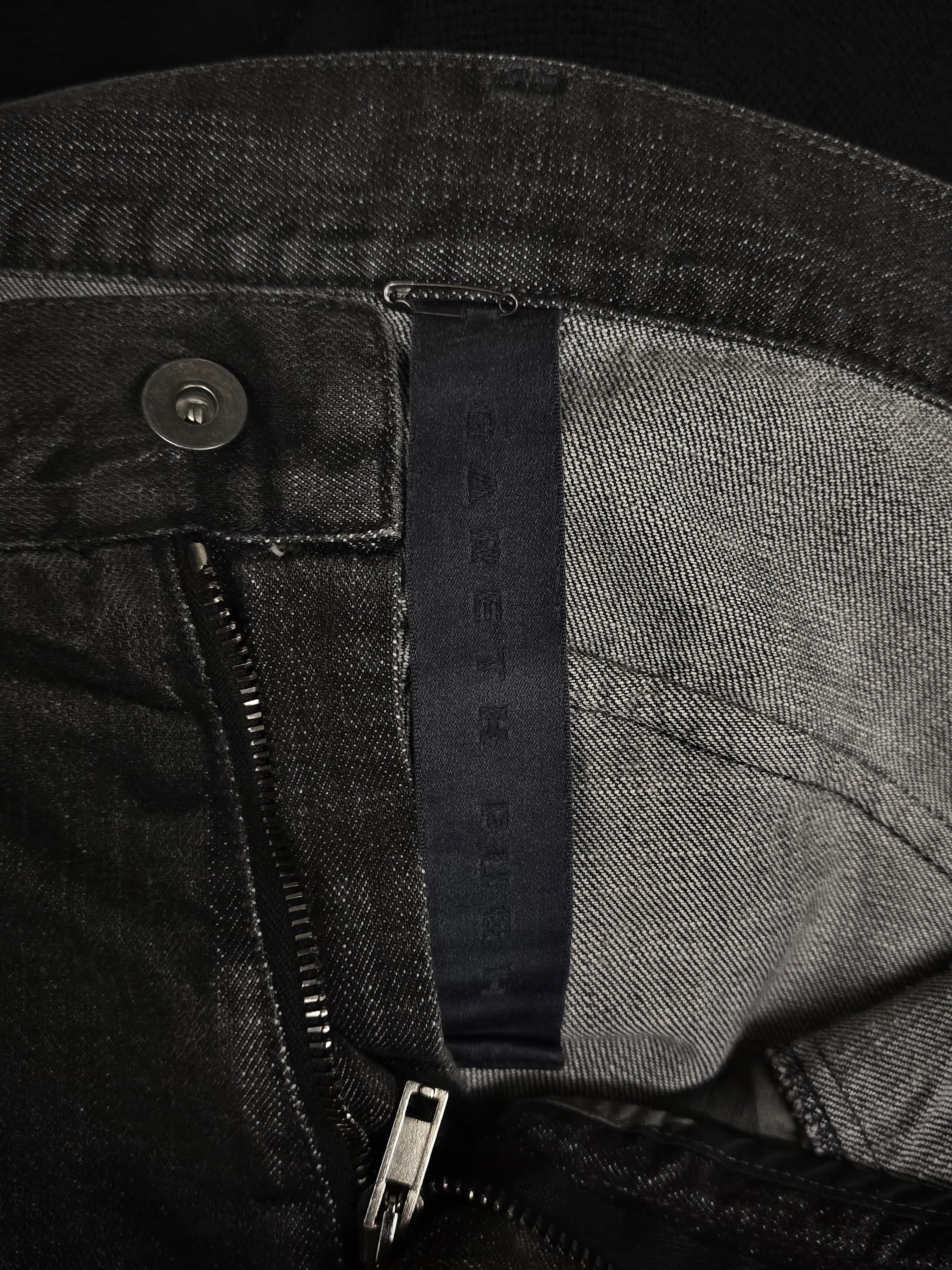 Gareth Pugh Gareth Pugh Charcoal Grey Back Frayed Skirt Layered Denim Size US 30 / EU 46 - 3 Thumbnail