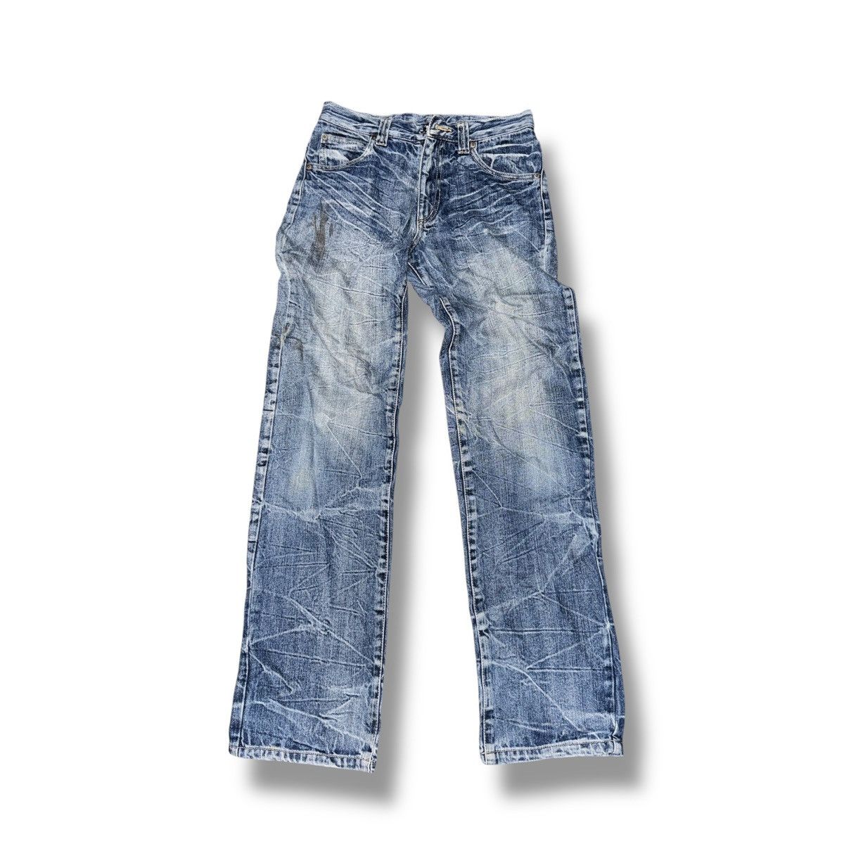 If Six Was Nine × Japanese Brand × Seditionaries Back & Forth wings printed flare jeans Size US 29 - 2 Thumbnail