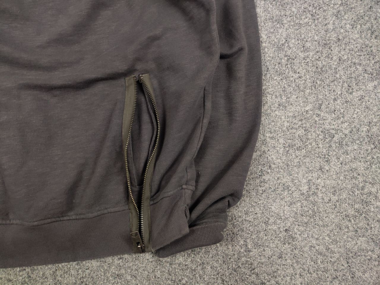 Allsaints Allsaints Rider CrewChek Military Zip Pocket Gray Sweatshirt Size US S / EU 44-46 / 1 - 6 Thumbnail