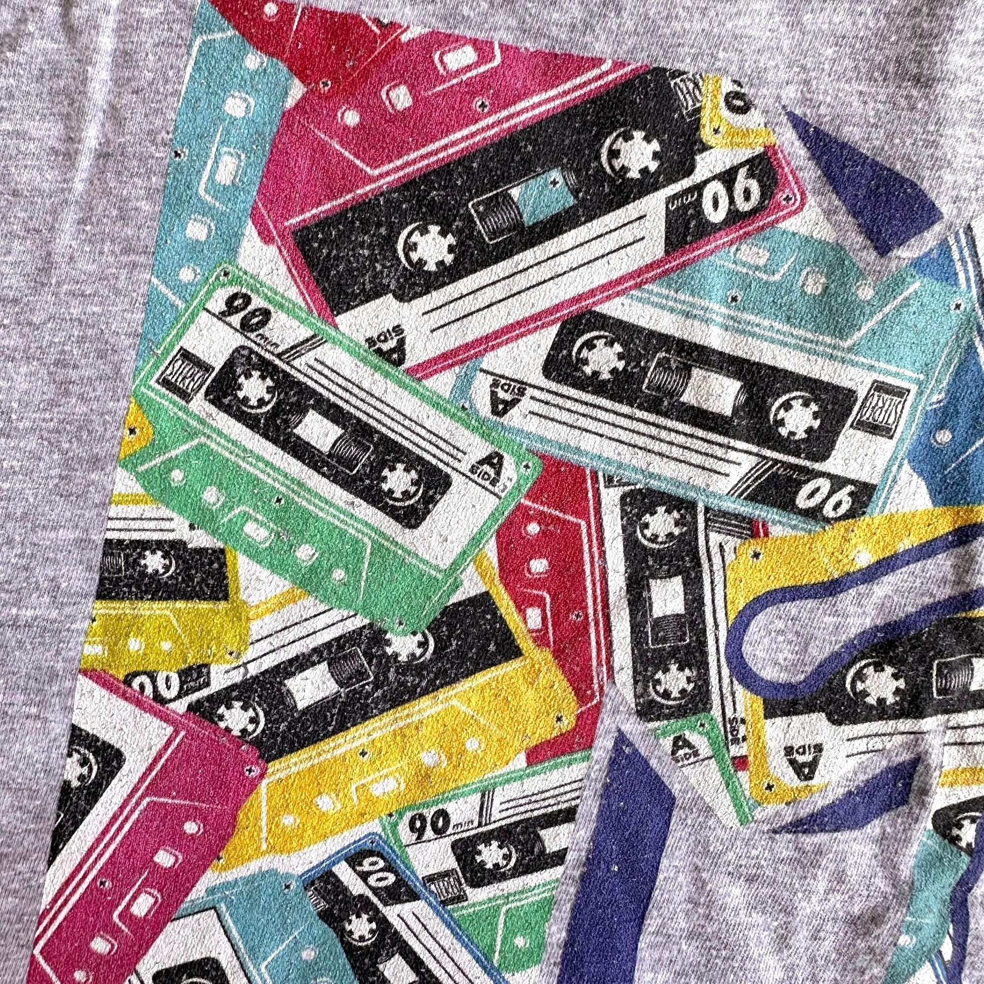 Mtv × Vintage Vintage MTV T Shirt Unisex Large Gray Casette Tapes Classic Size US L / EU 52-54 / 3 - 7 Thumbnail