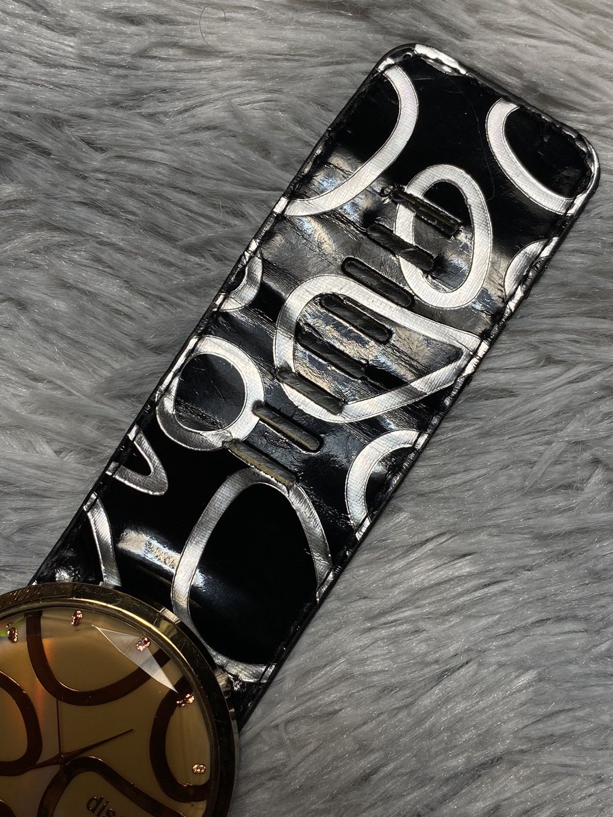 Japanese Brand × Jewelry × Vintage Golden Disco Design Watch with Unique Strap | Japanese Brand Size ONE SIZE - 8 Thumbnail