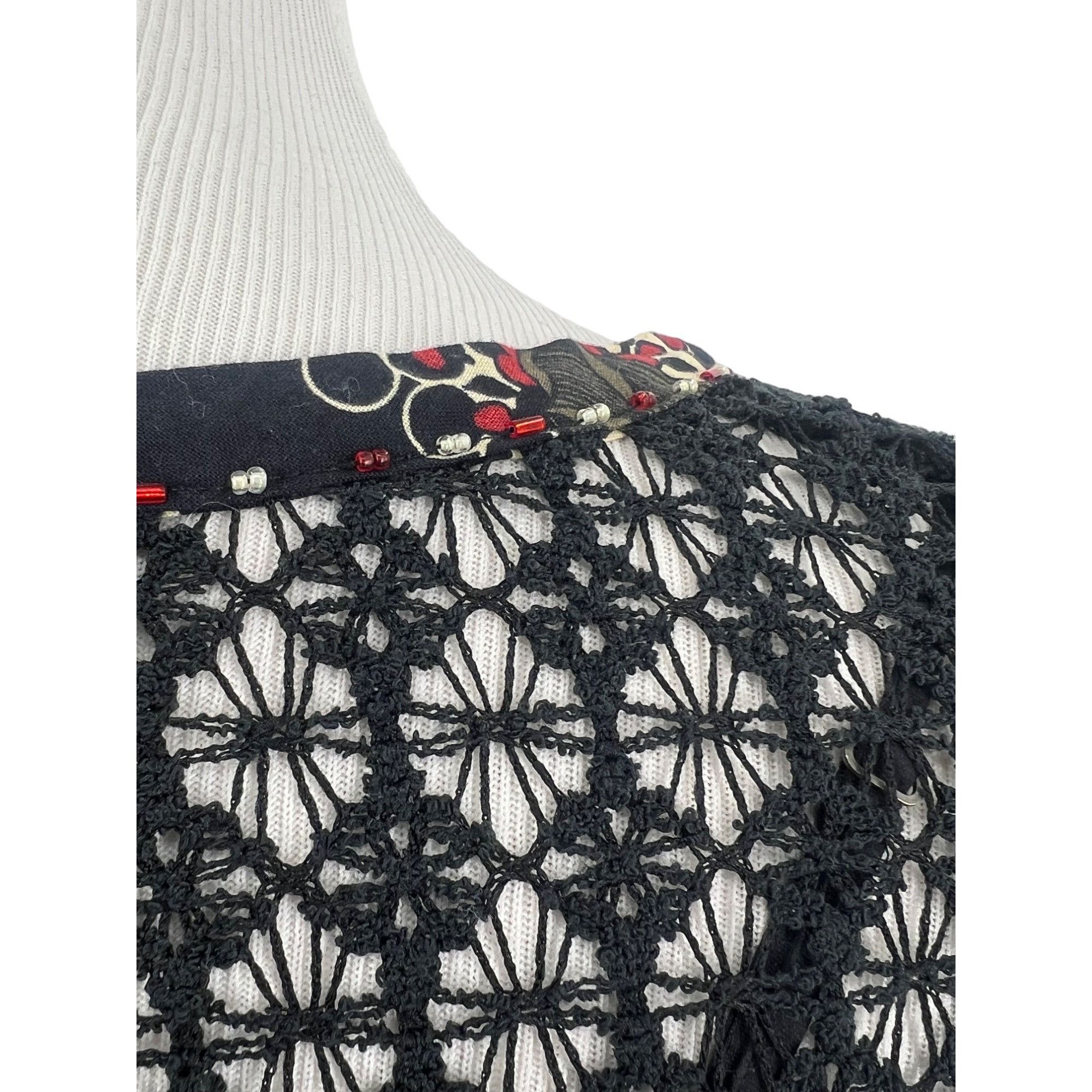 Free People VTG Free People Black Crochet Drop Waist Mini Dress| Whimsig Size M / US 6-8 / IT 42-44 - 12 Thumbnail