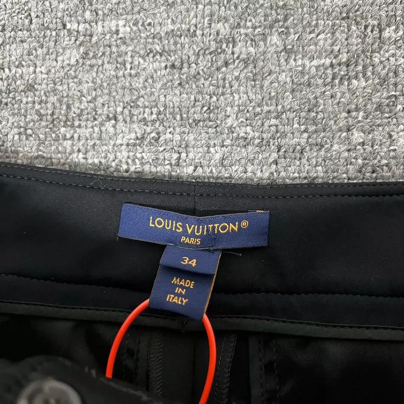 Louis Vuitton Black presbyopic paneled slacks pants 2505-Ne