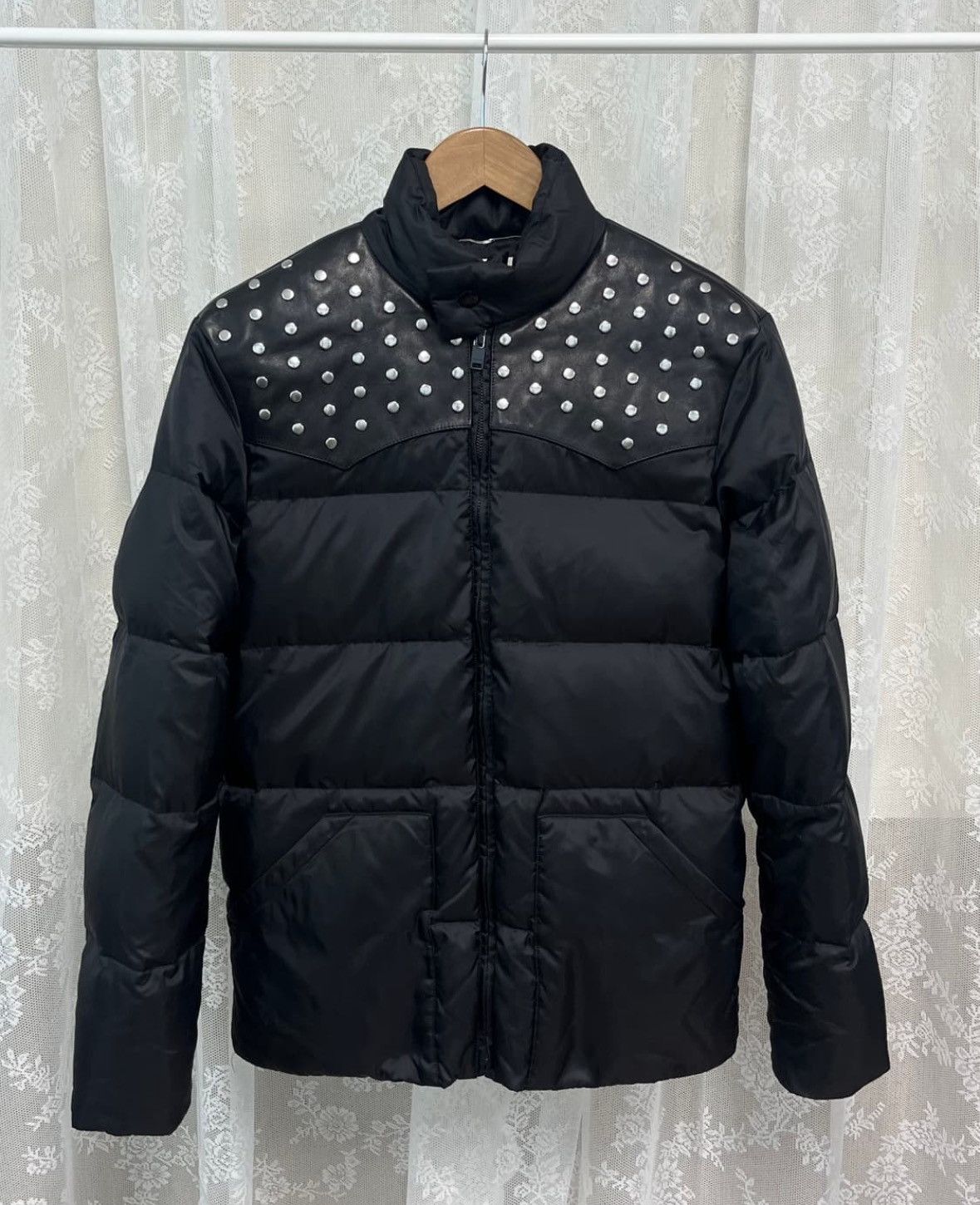 Saint Laurent Paris *rare* 14FW Saint Laurent x Hedi Slimane Studded Down Jacket Size US S / EU 44-46 / 1 - 1 Thumbnail