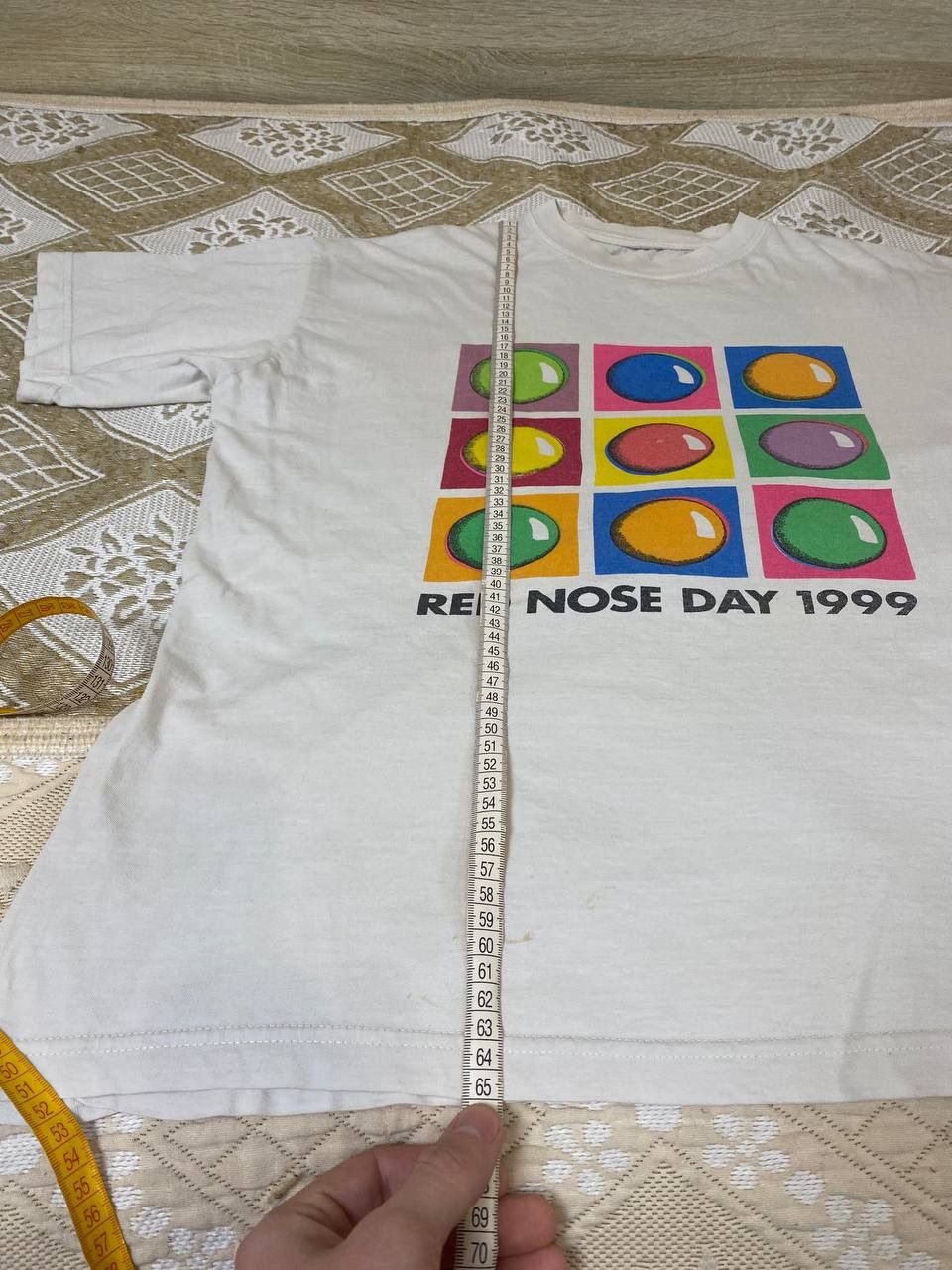 Vintage 🔥 Vintage Comic Relief 1999 Red Nose Day Art T Shirt Art Size US L / EU 52-54 / 3 - 9 Thumbnail
