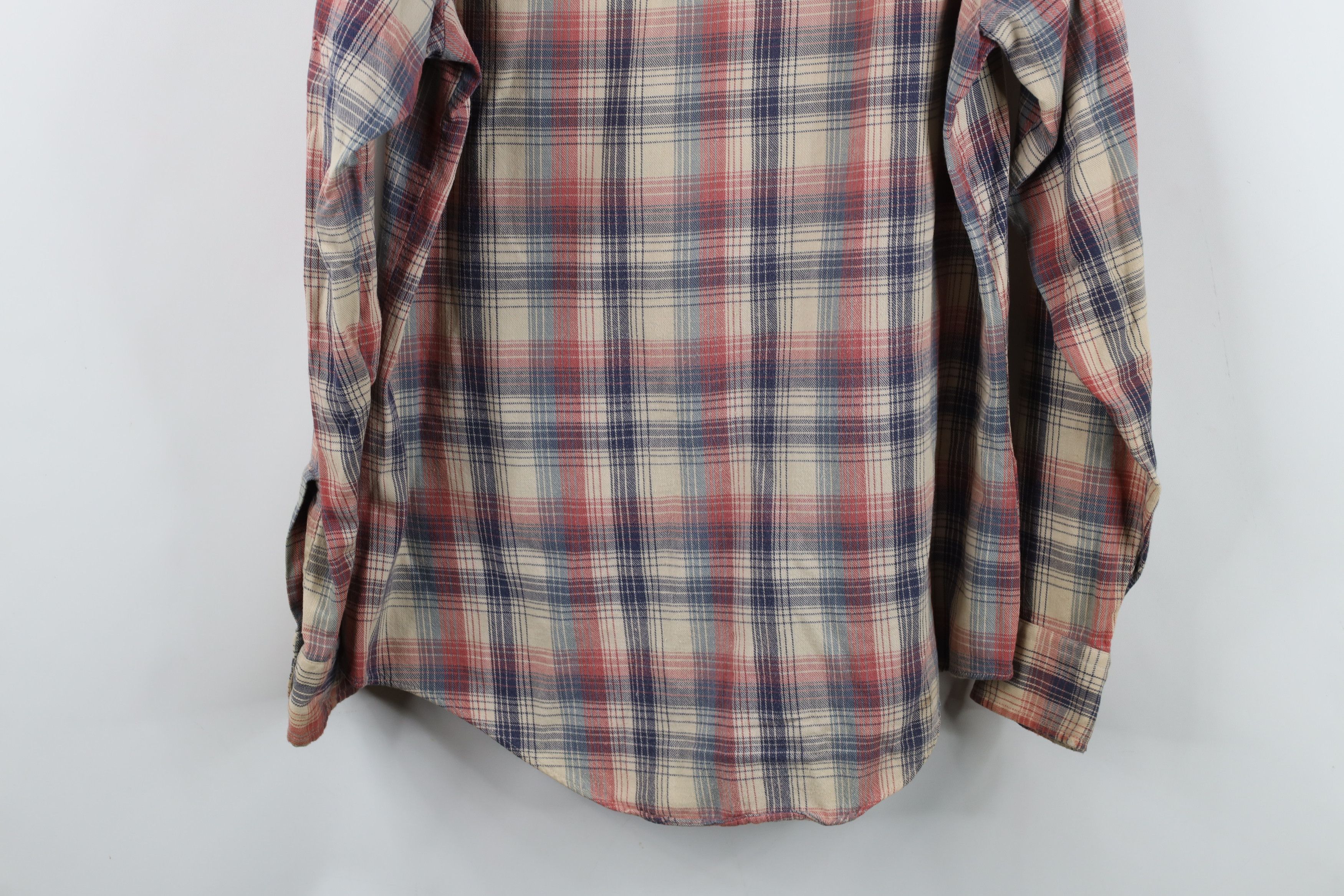 Levi's Vintage 70s 80s Levis Flannel Collared Button Shirt Plaid Size US M / EU 48-50 / 2 - 14 Thumbnail