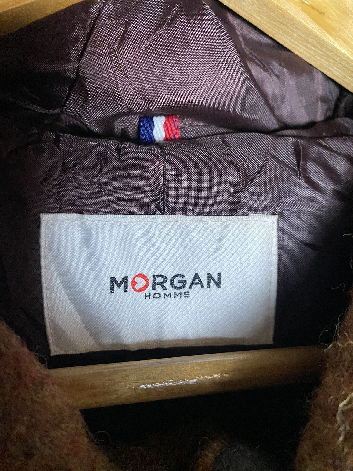 Japanese Brand × Morgan Homme 2000s Morgan Homme Duffle Wool Hooded Jacket Size US M / EU 48-50 / 2 - 9 Thumbnail
