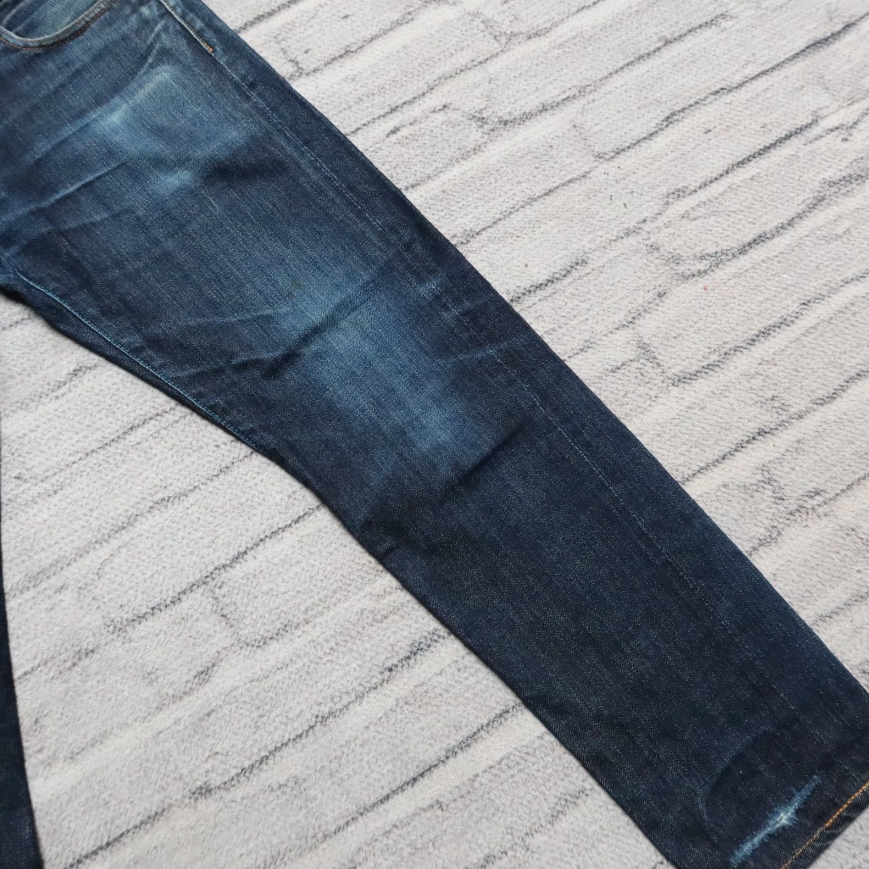 Japan Blue VINTAGE Japan Blue Circle Selvedge Denim Jeans Men 32 Dark Wash Distressed 28 Inseam Jeans Size US 32 / EU 48 - 4 Thumbnail