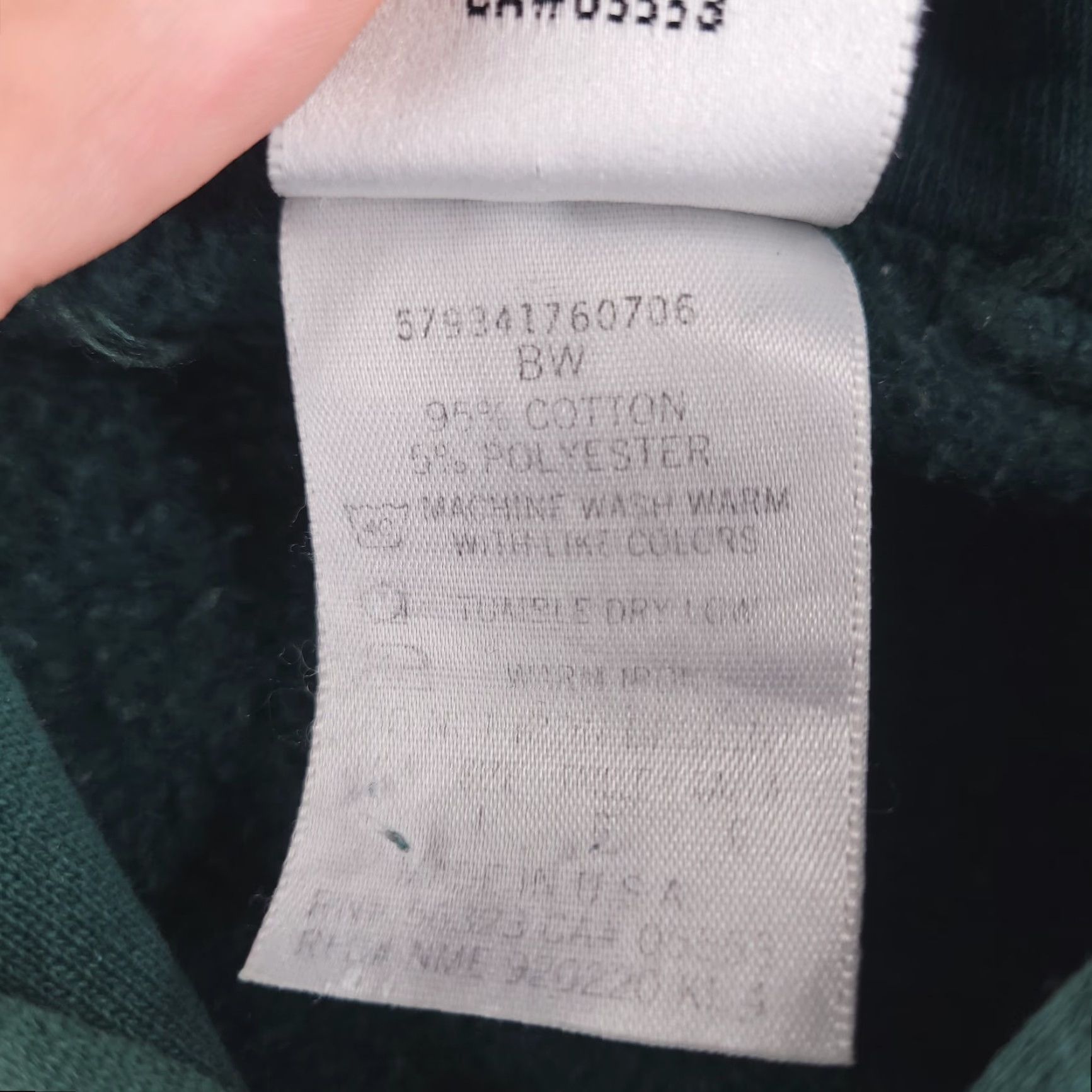 Nike VINTAGE Nike Hoodie Men's L Green Center Swoosh Made in USA FADE WORN BAGGY FIT 90s Pullover Hooded with Pockets Regular Sweatshirt Size US L / EU 52-54 / 3 - 5 Thumbnail