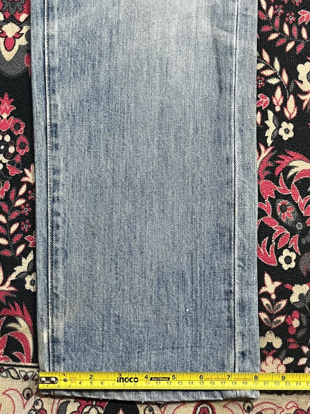 Levi's Levi’s 505 Big E Non Selvedge Made in Usa Distress Blue Jean Size US 32 / EU 48 - 16 Thumbnail