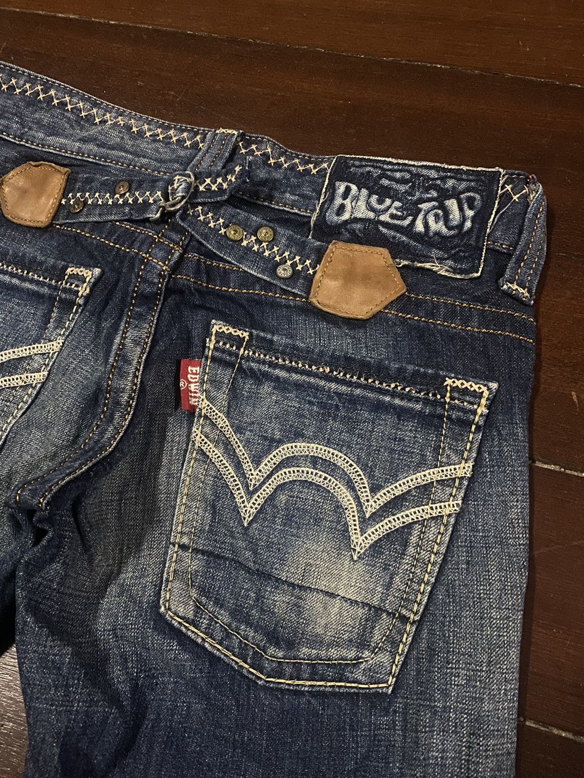 Designer × Edwin FIRE 🔥 EDWIN BLUE TRIP WIDE LEG BOOT CUT Size 30" / US 8 / IT 44 - 15 Thumbnail