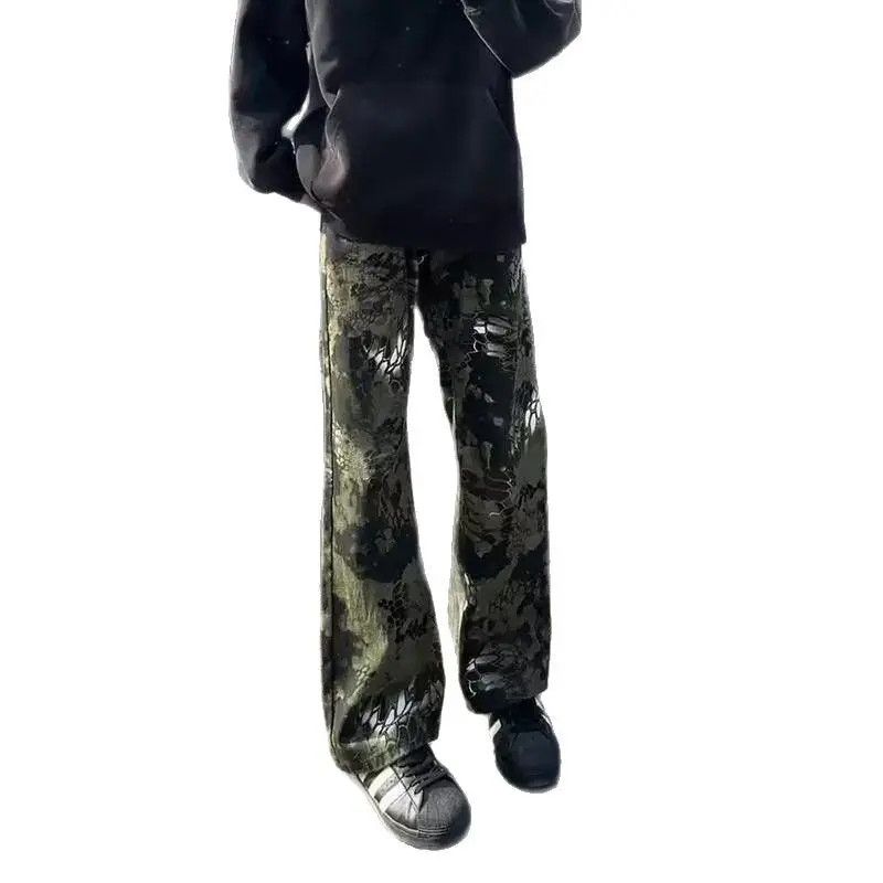 Japanese Brand × Jean Retro loose straight camouflage jeans Size US 32 / EU 48 - 5 Thumbnail