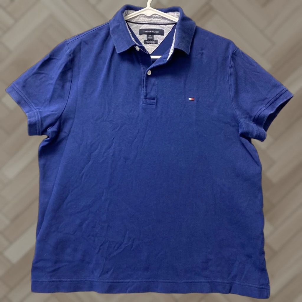 Tommy Hilfiger Tommy Hilfiger Polo Men's S Short Sleeve Embroidered Logo Blue Cotton Mens Size US S / EU 44-46 / 1 - 1 Thumbnail