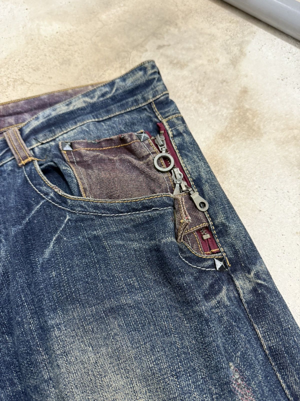 semanticdesign Semanticdesign Japanese Mudwash Studded Flare Denim Pants Size US 35 - 9 Thumbnail