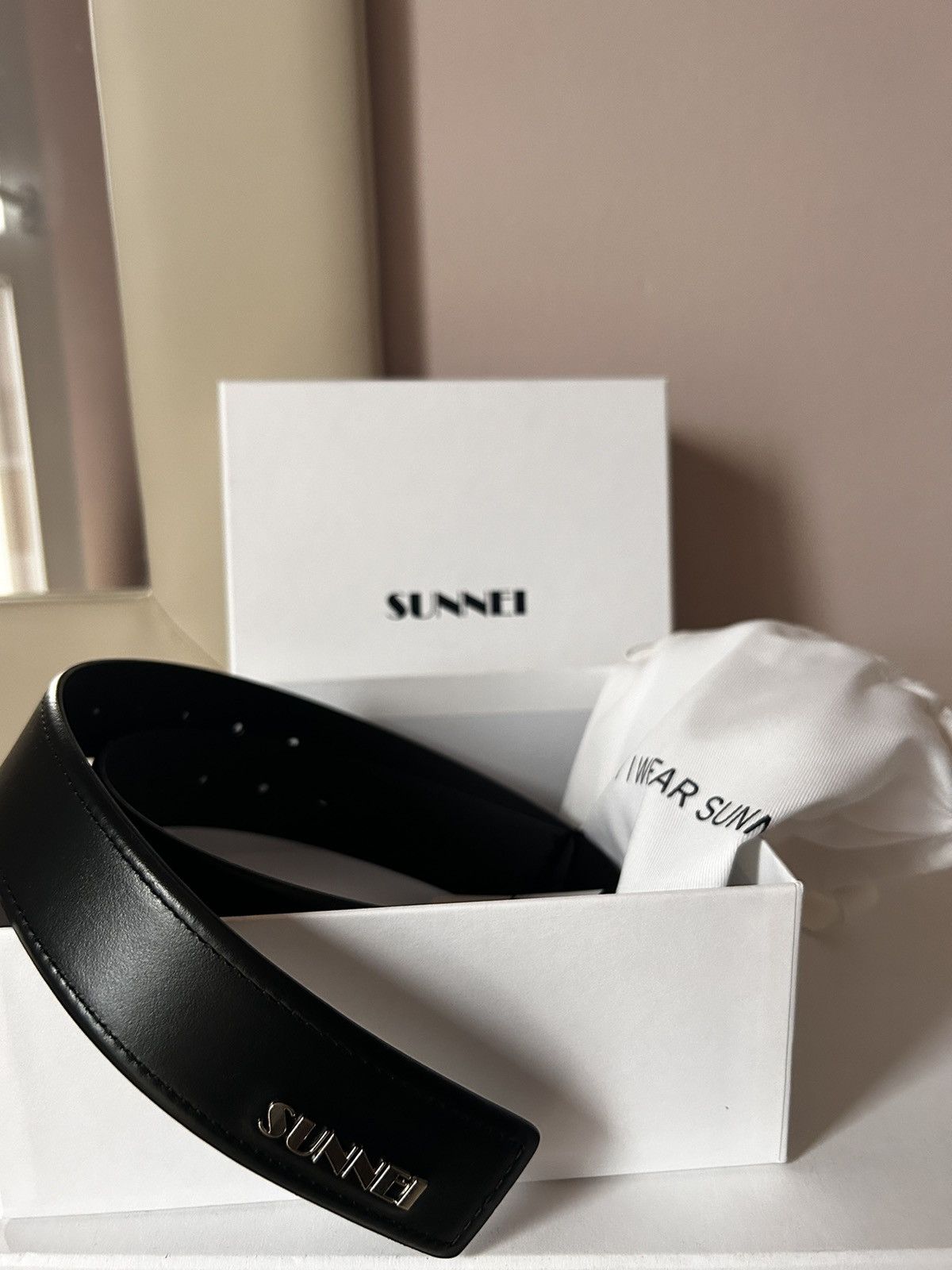 Sunnei Sunnei black leather belt OS Size ONE SIZE - 4 Thumbnail