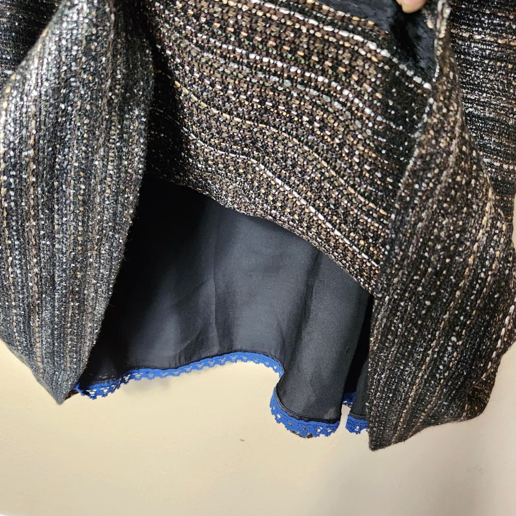 Anthropologie VINTAGE Anthropologie Moulinette Soeurs Metallic Tweed Glissade Sheath Dress-Size 2 Size XS / US 0-2 / IT 36-38 - 6 Thumbnail
