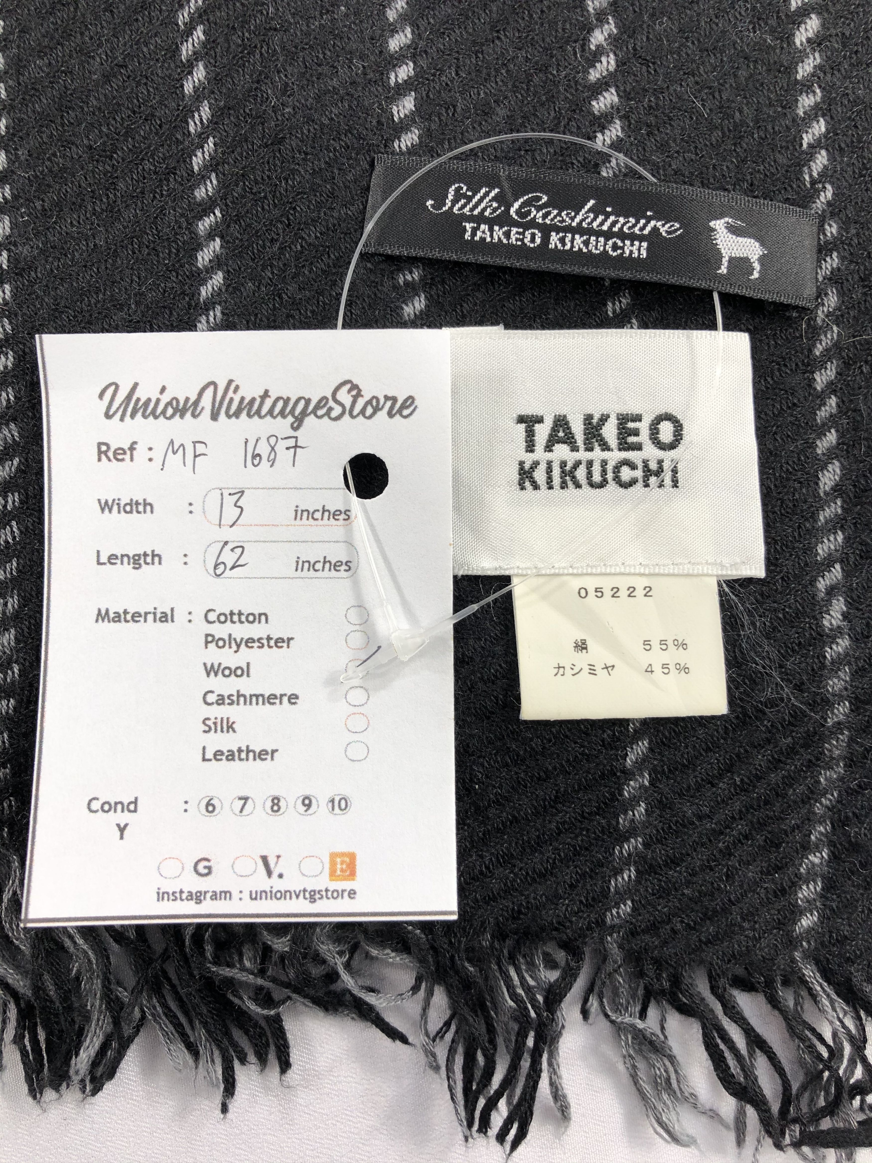 Takeo Kikuchi Vintage Takeo kikuchi Scarf/Muffler/Neckwear MF1687 Size ONE SIZE - 5 Thumbnail