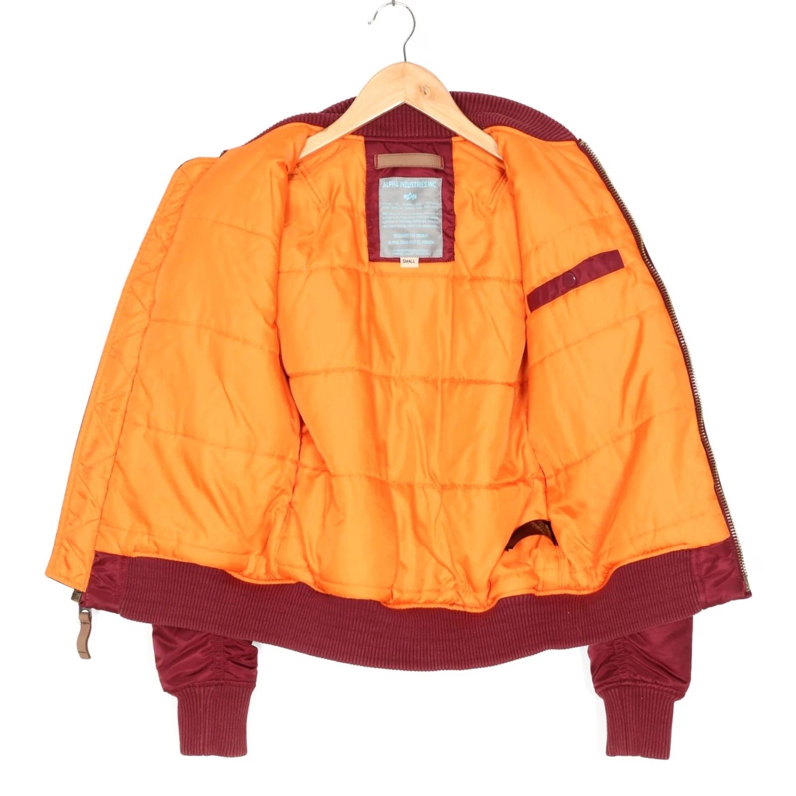 Alpha Industries ALPHA INDUSTRIES MA-1 TT Padded Bomber Jacket Women S Burgundy XS?? Size S / US 4 / IT 40 - 5 Thumbnail