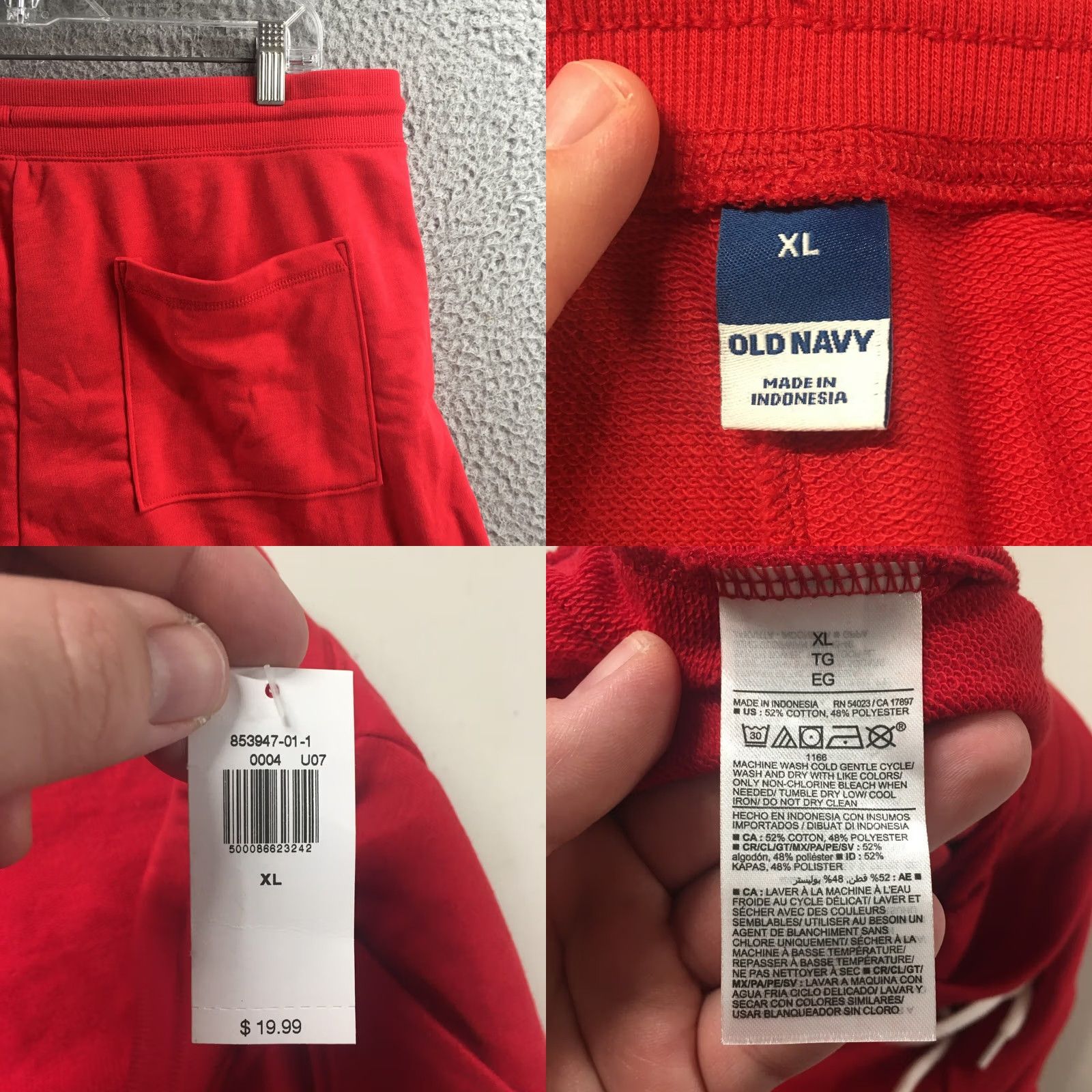 Old Navy Old Navy Sweatshorts Womens XL Red High Rise Drawstring Pull On NEW Size ONE SIZE - 9 Thumbnail