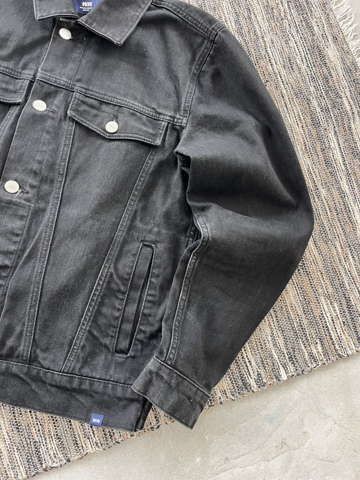 Wood Wood Vintage rare Wood Wood Black Denim Jacket Avantgarde Y2K Size US M / EU 48-50 / 2 - 6 Thumbnail