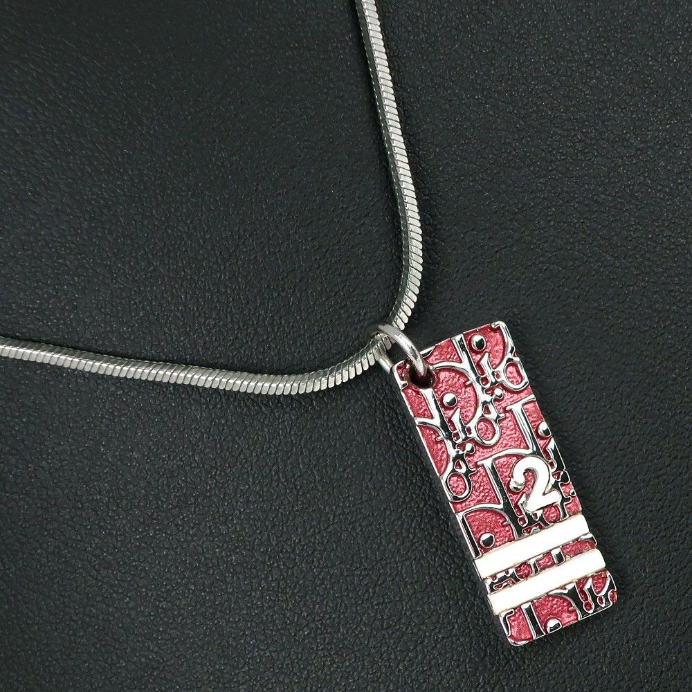 Dior Christian Dior Trotter Motif Necklace Engraved Metal Size ONE SIZE - 1 Thumbnail