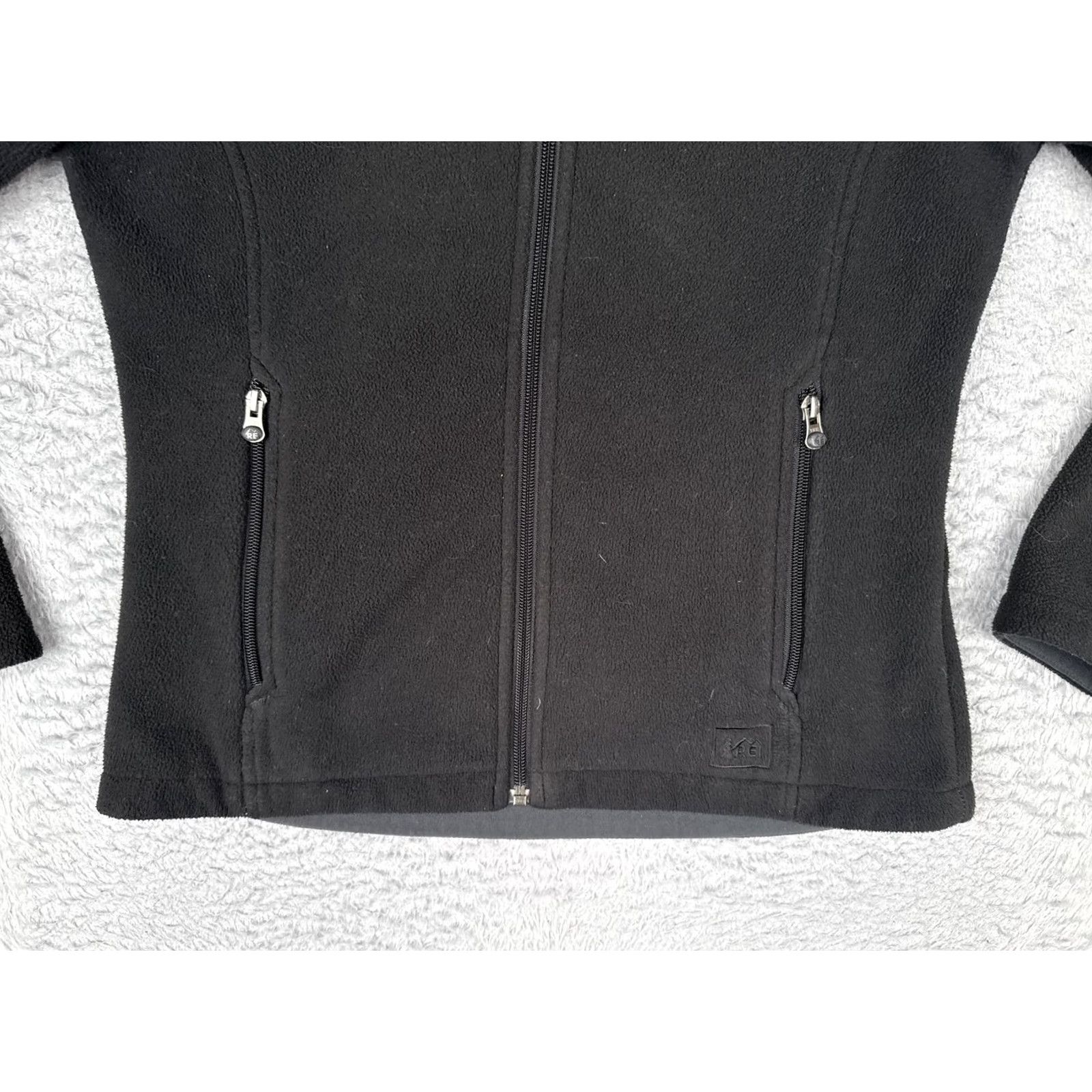 Vintage REI Womens Small Black Full Zip Fleece Jacket Pockets Hiking Outdoor Size S / US 4 / IT 40 - 5 Thumbnail