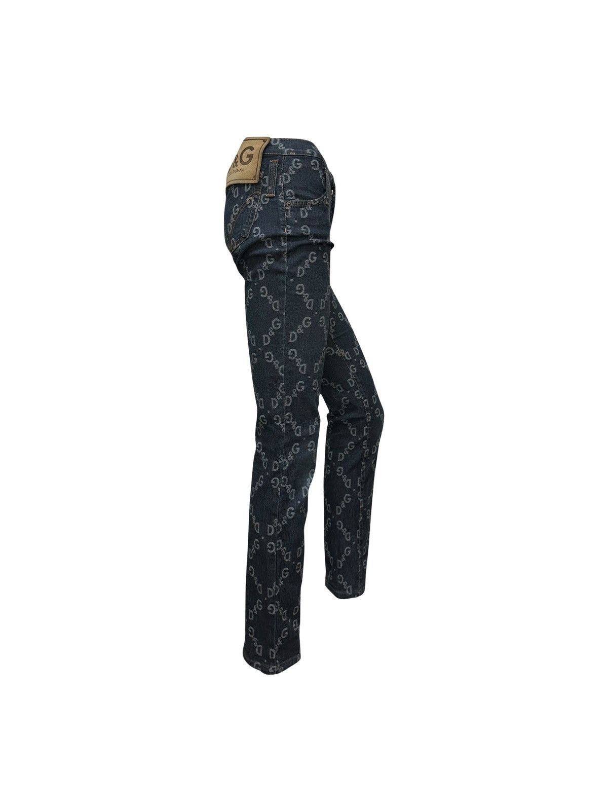 Dolce & Gabbana D&G Fall Winter 2002 Logo Skinny Stretch Denim Jeans Size 28" / US 6 / IT 42 - 3 Thumbnail