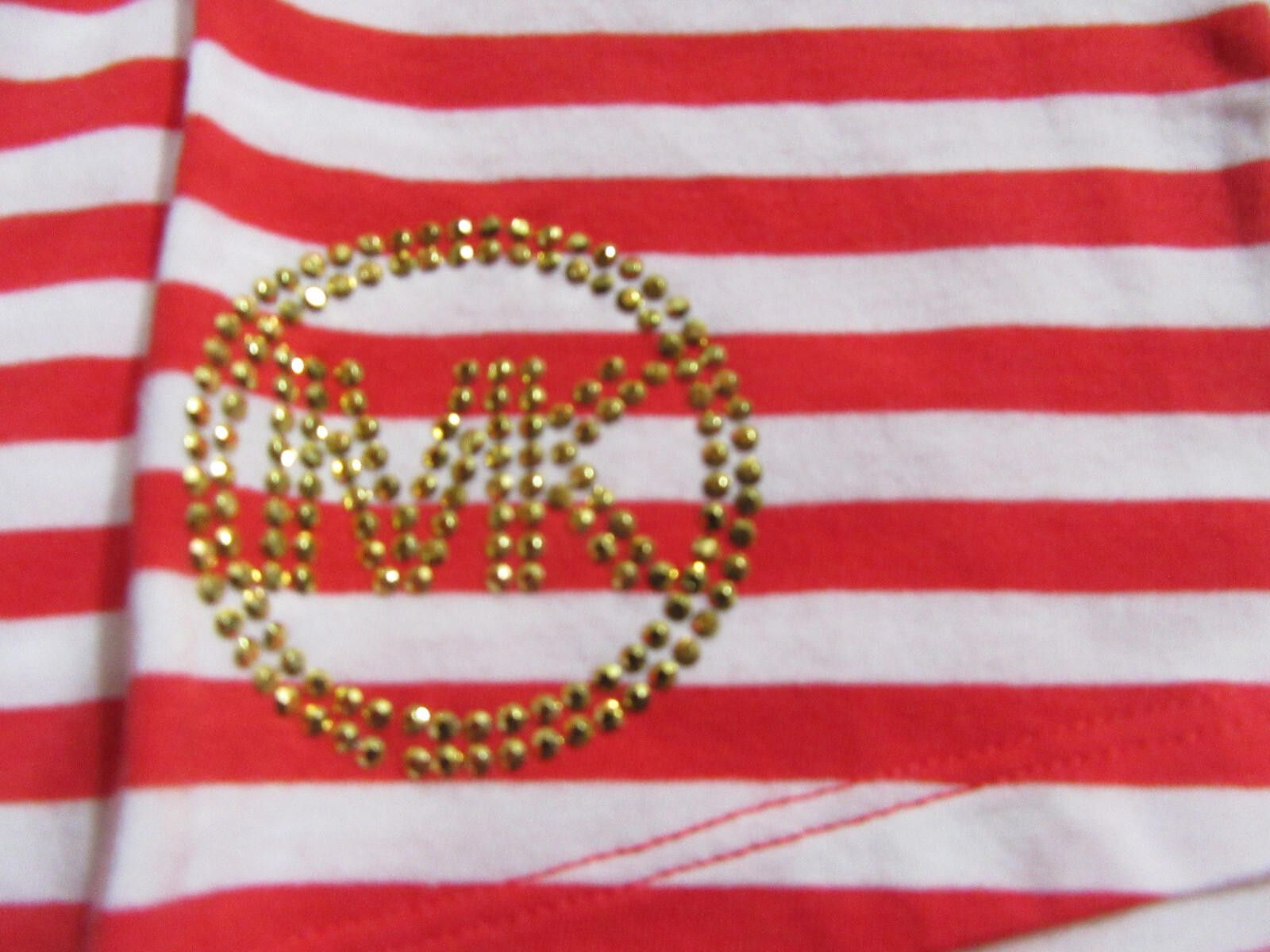 Michael Kors Michael Kors Studded MK Logo Tank Top Shirt Striped NEW L Size L / US 10 / IT 46 - 2 Thumbnail