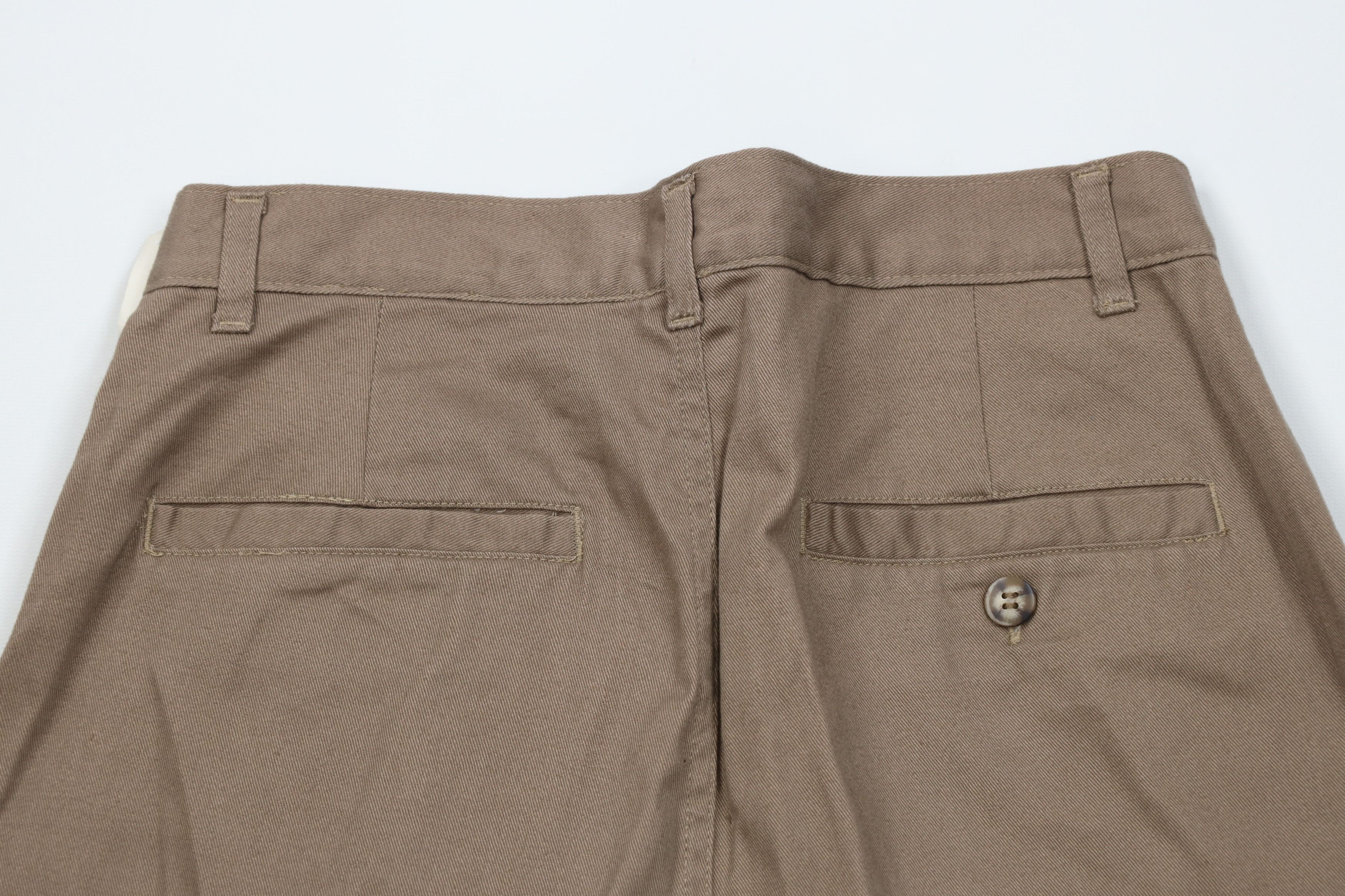 Vintage NOS Vintage 90s Streetwear Cuffed Chino Shorts Beige Cotton Size US 30 / EU 46 - 9 Thumbnail