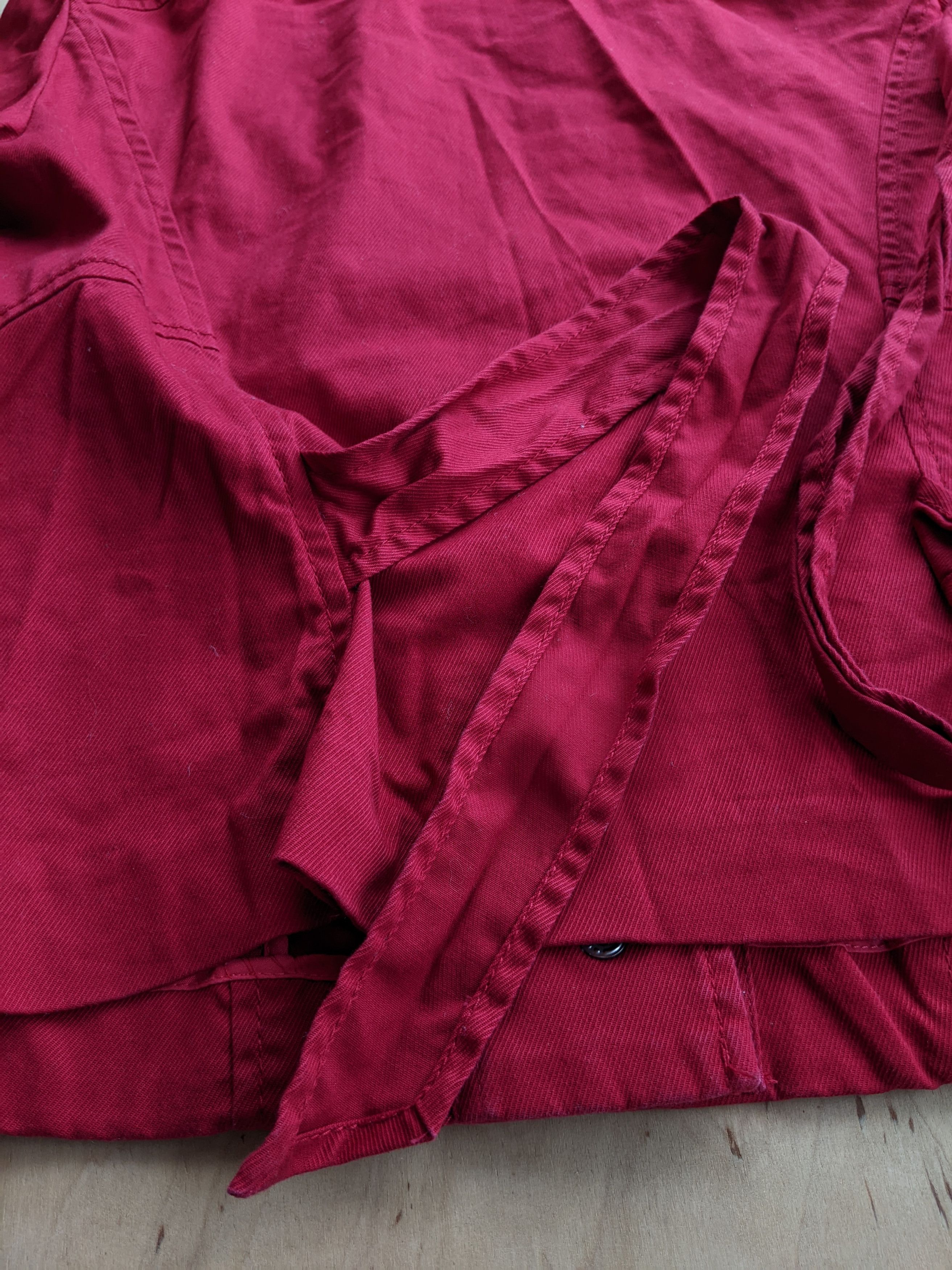 Armani Armani Exchage Red Denim Jacket Kimono Blazer Rundholz Dip Size L / US 10 / IT 46 - 14 Thumbnail