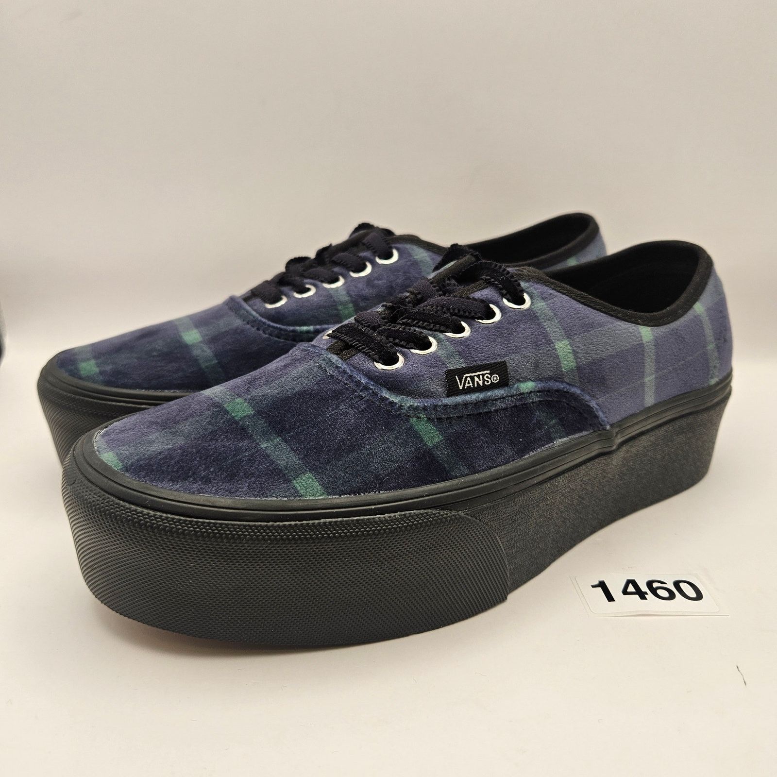 Vans VANS WOMEN'S 9 AUTHENTIC STACKFORM PLAID BLUE PLATFORM SHOES Size US 9 / IT 39 - 1 Thumbnail