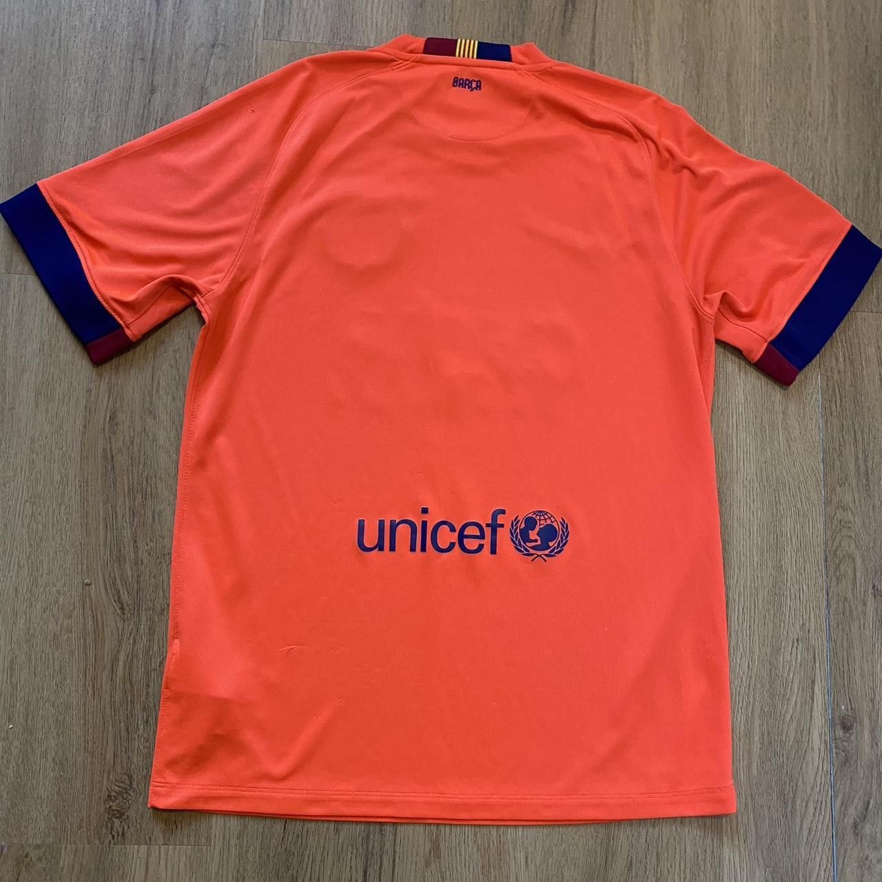 Nike 2014-15 FC Barcelona Nike Away Football Shirt Messi La Liga Size US M / EU 48-50 / 2 - 2 Thumbnail