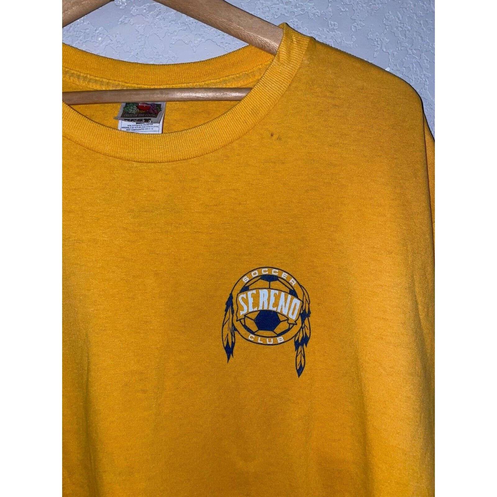 Fruit Of The Loom Vintage Serono Soccer Shirt Club Futbol Eiger Tee VTG XL Size US XL / EU 56 / 4 - 3 Thumbnail