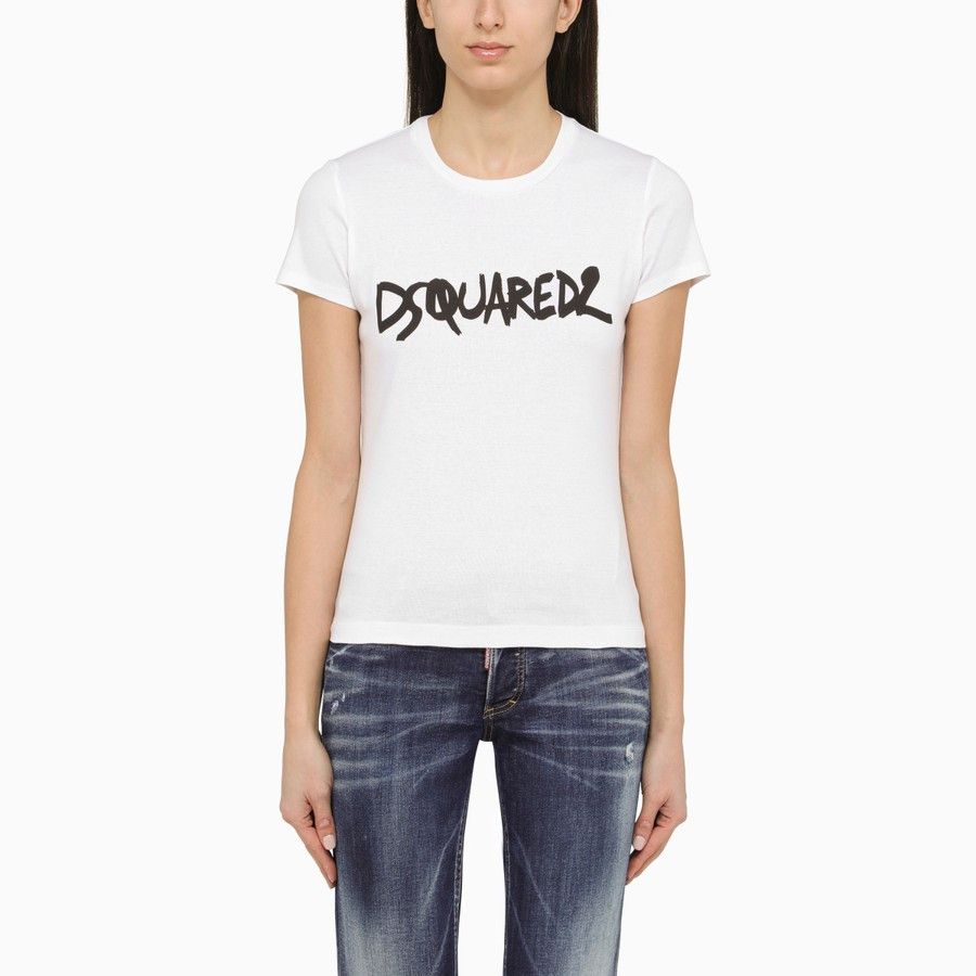 image of Dsquared2 O1D2Blof0324 T- Shirt In White, Women's (Size Medium)