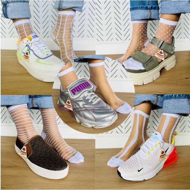 Other ⭐Women Socks 5 Pairs Transparent Silk Elastic Mesh Multi de Size ONE SIZE - 1 Thumbnail