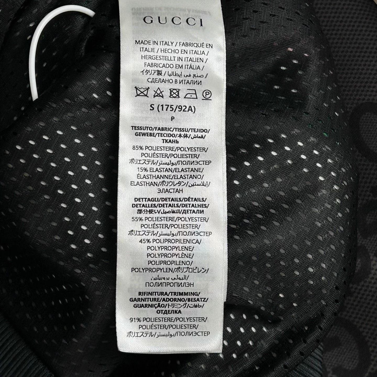 Gucci Gucci 24PF Men's Black Logo Allover Zip Hooded Jkt Size US S / EU 44-46 / 1 - 4 Thumbnail