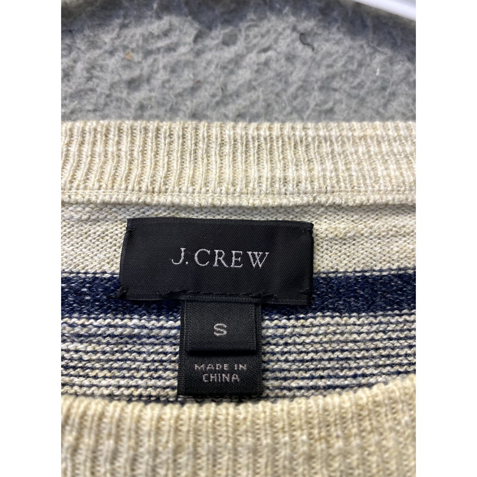 J.Crew J.CREW Striped Crew Neck Pullover Sweater Mens Size S Navy Ivory 90s Size US S / EU 44-46 / 1 - 2 Thumbnail