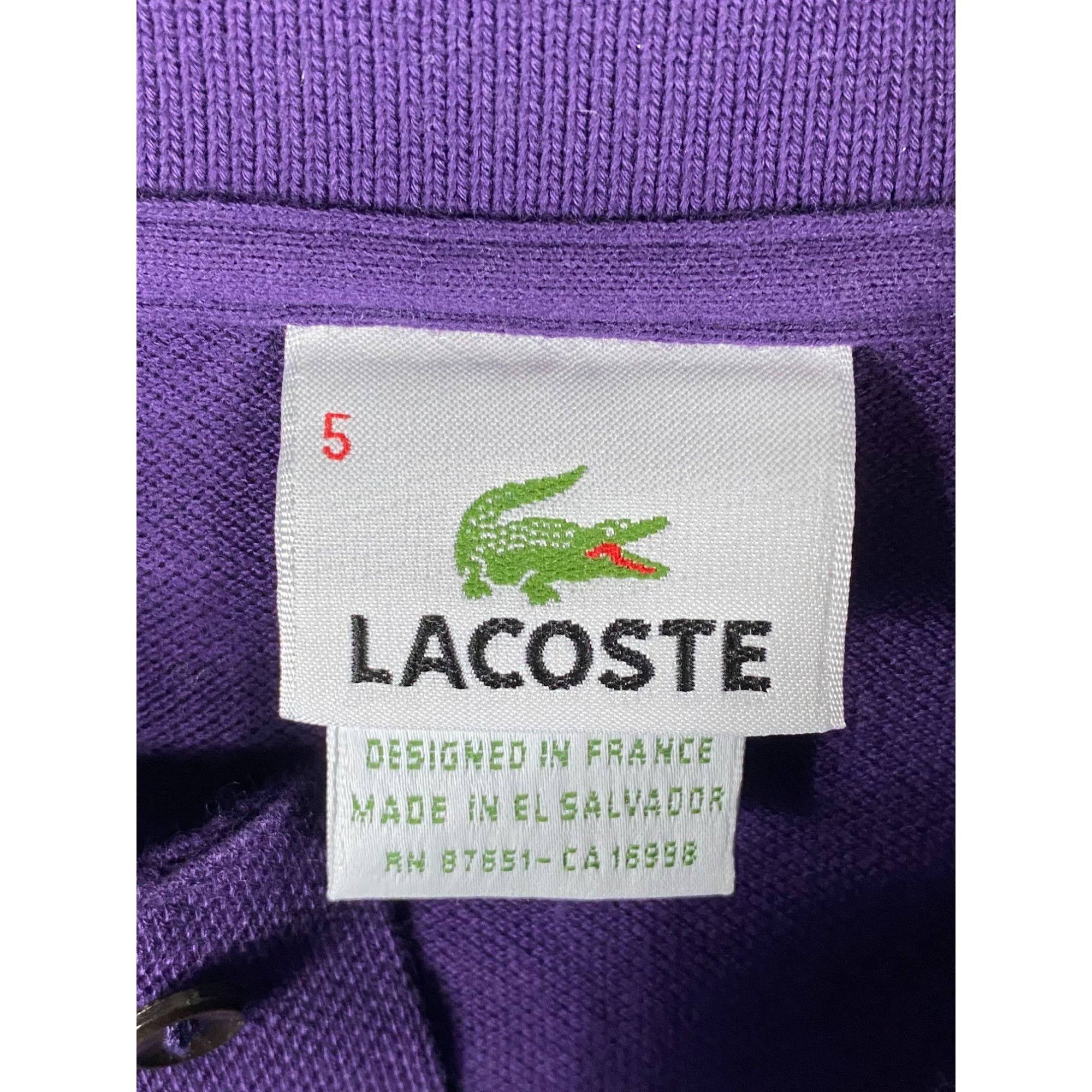 Lacoste Lacoste Logo Patch Polo Shirt Purple Size 5 F78 Size US M / EU 48-50 / 2 - 3 Thumbnail