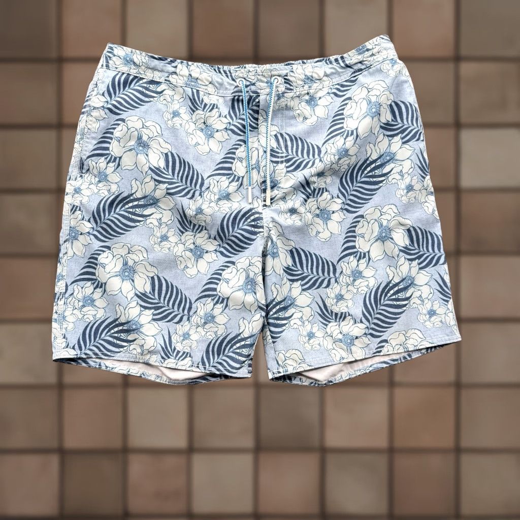 johnnie-O johnnie-O Jaffa Board Short Men 2XL Floral Print Drawstring Lined Beach Swim Size US 39 - 1 Thumbnail