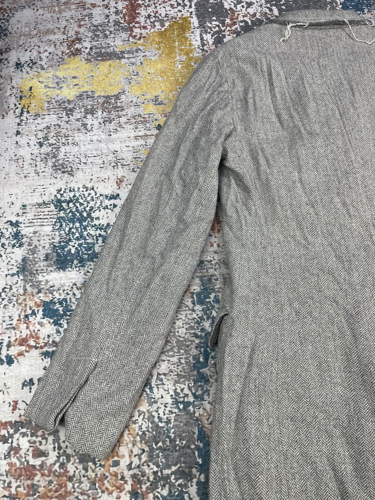 Tornado Mart Tornado Mart Frayed Edge Herringbone Coat Size US S / EU 44-46 / 1 - 13 Thumbnail
